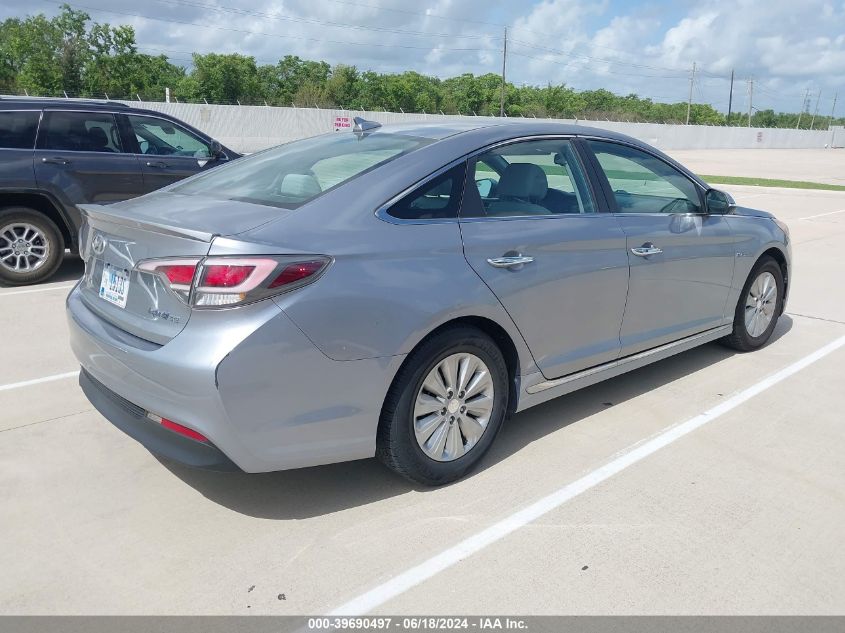 2016 HYUNDAI SONATA HYBRID SE - KMHE24L17GA039485