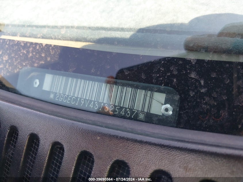 2003 Chevrolet Silverado 1500 Ls VIN: 2GCEC19V431325437 Lot: 39690564