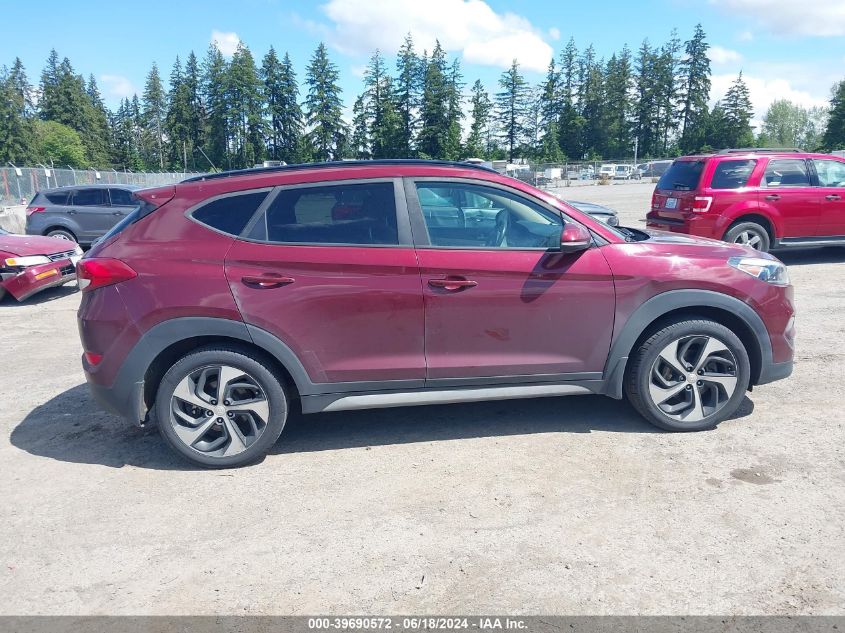 2017 Hyundai Tucson Value VIN: KM8J3CA27HU553337 Lot: 39690572