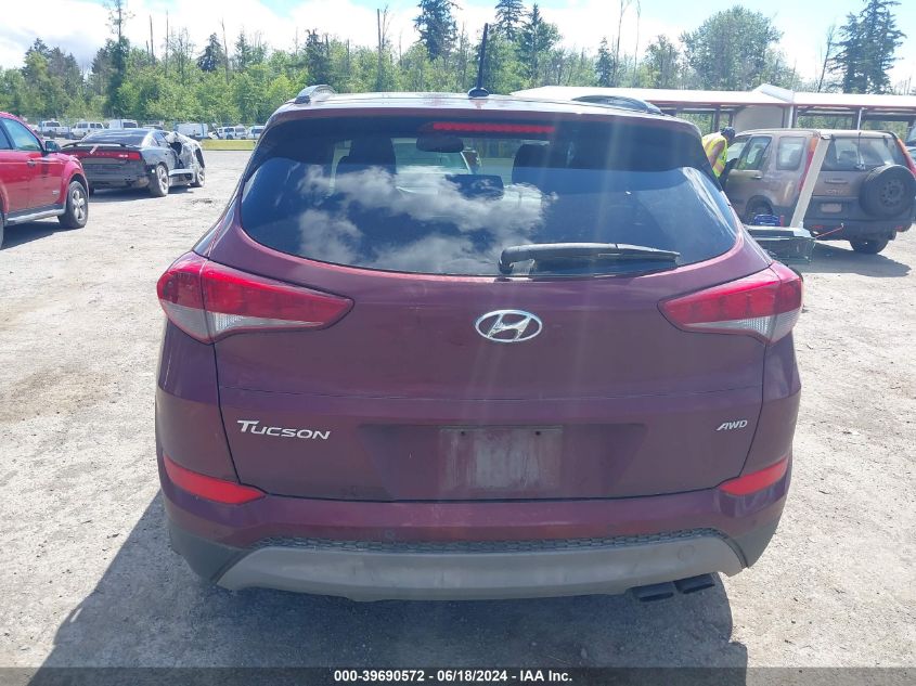 2017 Hyundai Tucson Value VIN: KM8J3CA27HU553337 Lot: 39690572