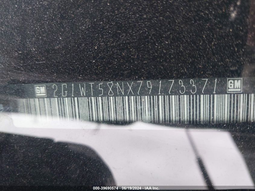2007 Chevrolet Impala Lt VIN: 2G1WT58NX79173371 Lot: 39690574
