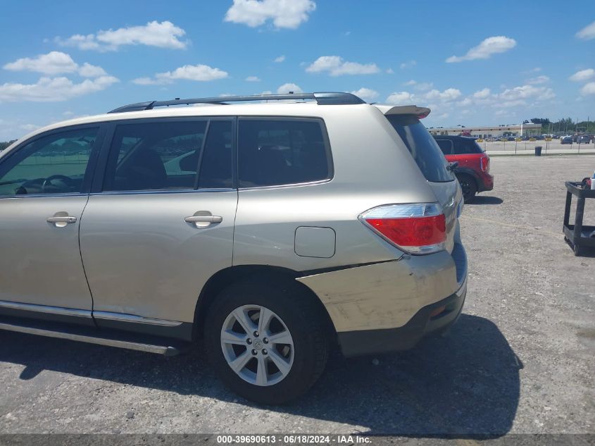 2013 Toyota Highlander Base Plus VIN: 5TDZA3EH8DS037479 Lot: 39690613