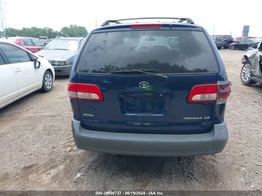 2002 Toyota Sienna Ce VIN: 4T3ZF19C72U464359 Lot: 39690737