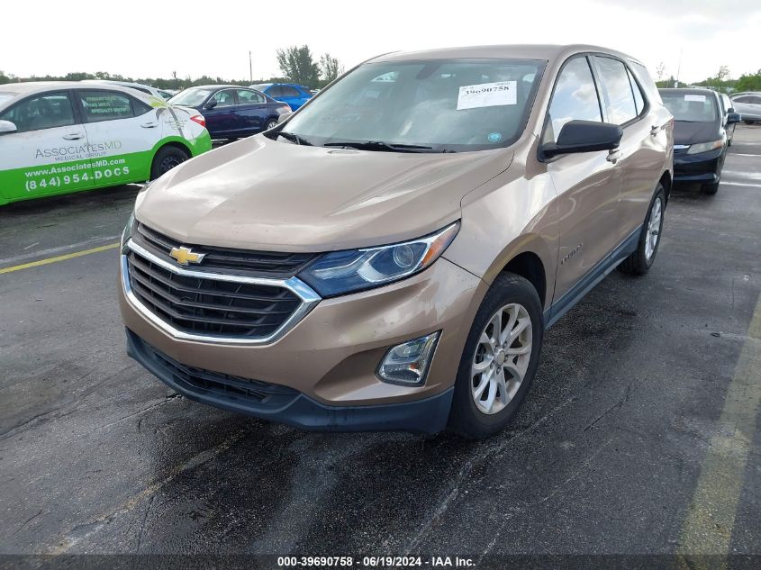2018 Chevrolet Equinox Ls VIN: 3GNAXHEVXJL324457 Lot: 39690758