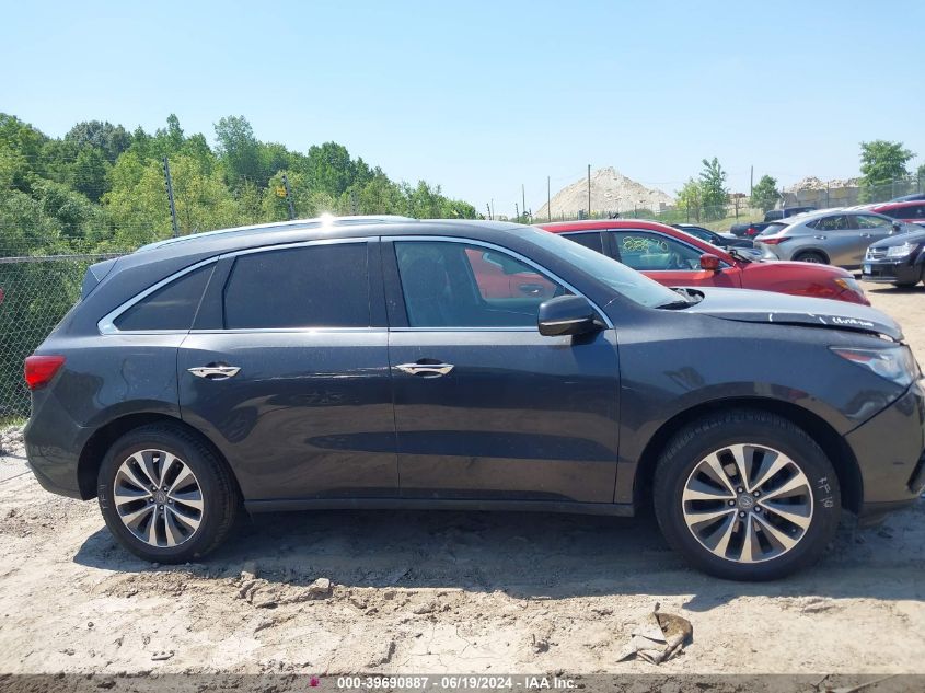 2014 Acura Mdx Technology VIN: 5FRYD4H48EB018873 Lot: 39690887
