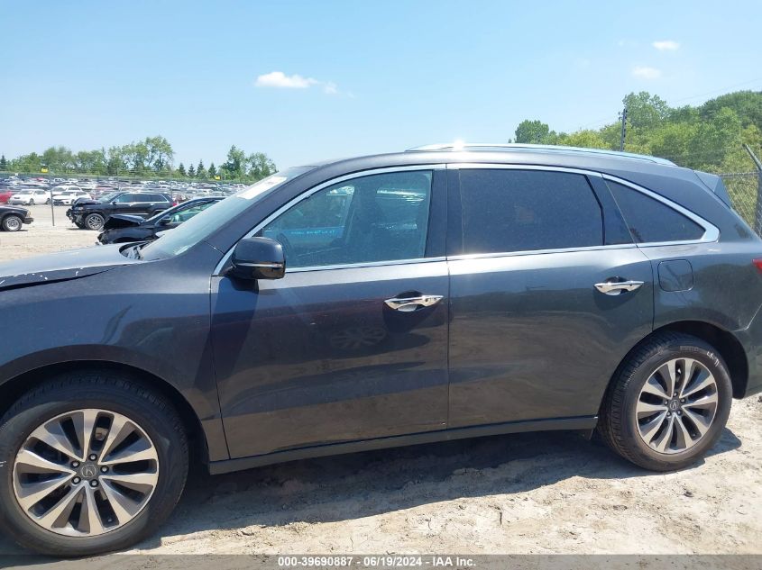 2014 Acura Mdx Technology VIN: 5FRYD4H48EB018873 Lot: 39690887