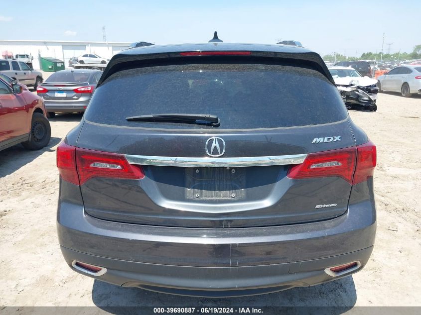 2014 Acura Mdx Technology VIN: 5FRYD4H48EB018873 Lot: 39690887
