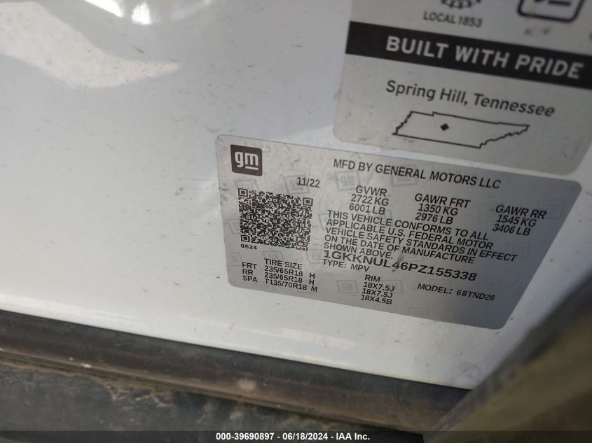 2023 GMC ACADIA AWD SLT - 1GKKNUL46PZ155338