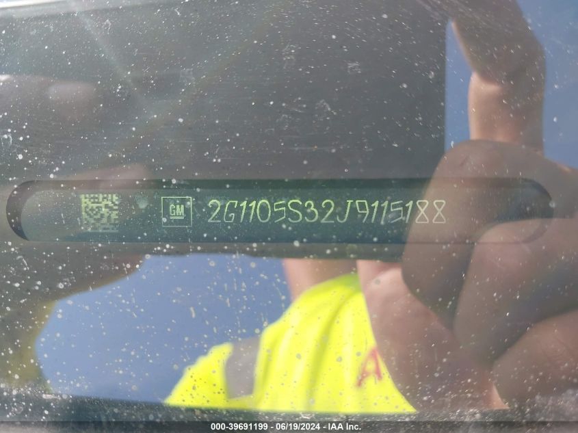 2018 Chevrolet Impala Lt VIN: 2G1105S32J9115188 Lot: 39691199