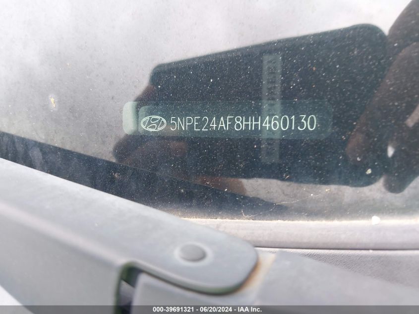 2017 Hyundai Sonata Se VIN: 5NPE24AF8HH460130 Lot: 39691321