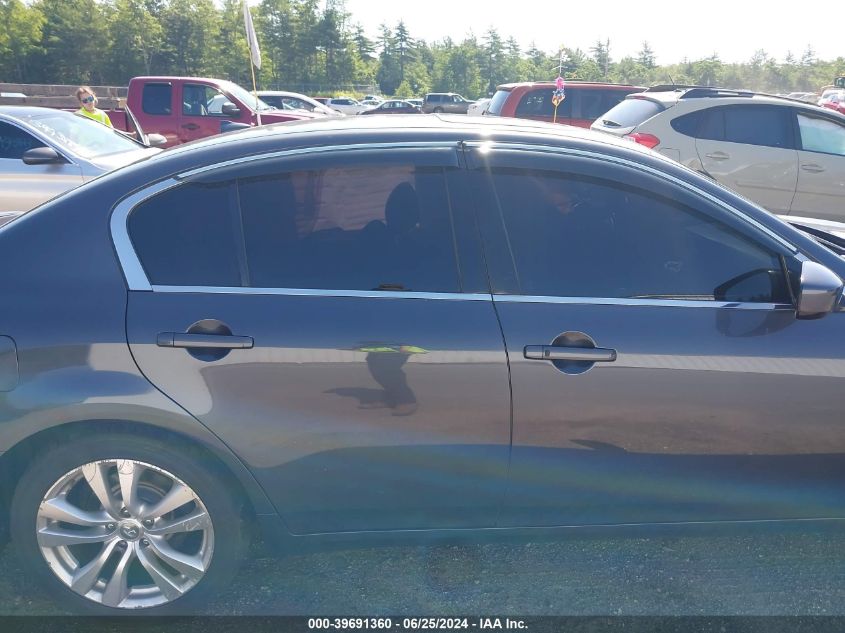 2010 Infiniti G37X VIN: JN1CV6AR4AM252815 Lot: 39691360