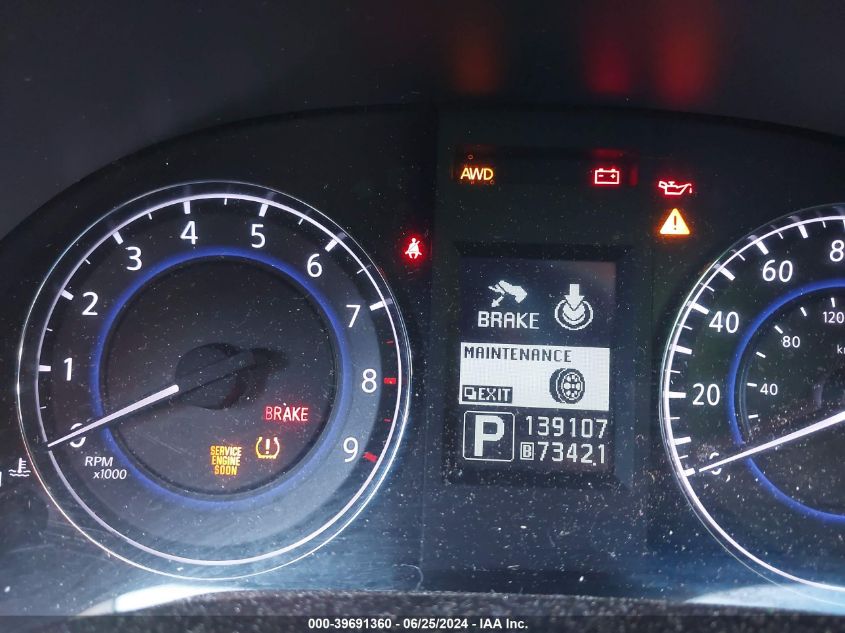 2010 Infiniti G37X VIN: JN1CV6AR4AM252815 Lot: 39691360