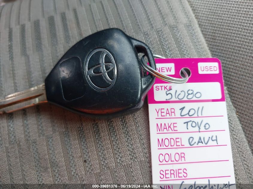 2011 Toyota Rav4 VIN: 2T3BF4DV8BW161814 Lot: 39691376