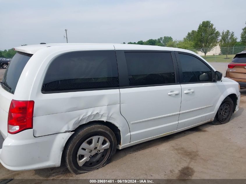 2014 Dodge Grand Caravan Se VIN: 2C4RDGBG0ER105665 Lot: 39691481