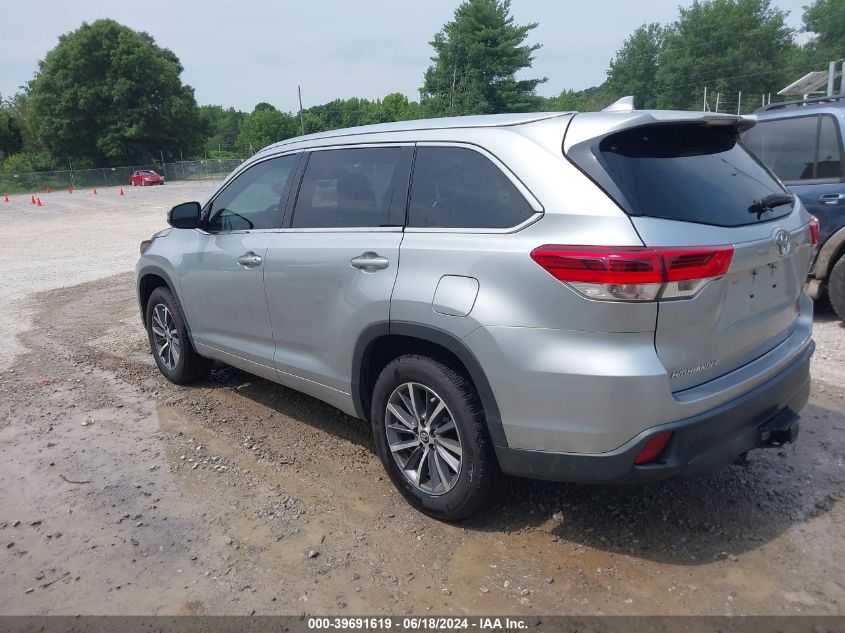 2018 Toyota Highlander Xle VIN: 5TDKZRFH3JS283931 Lot: 39691619