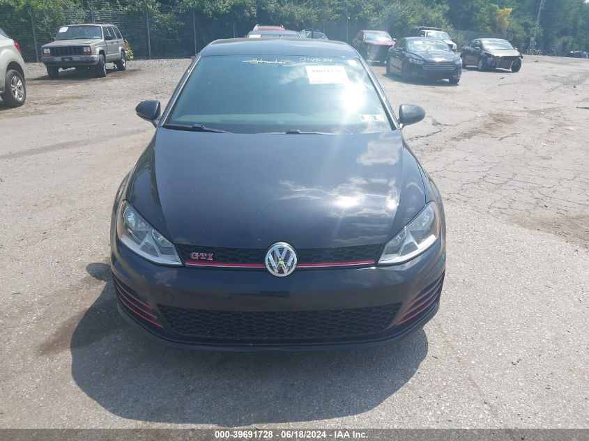 2017 Volkswagen Golf Gti Autobahn 4-Door/S 4-Door/Se 4-Door/Sport 4-Door VIN: 3VW4T7AU5HM014534 Lot: 39691728