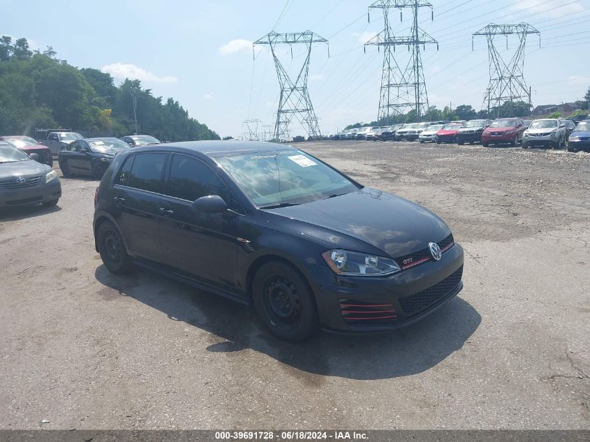 2017 Volkswagen Golf Gti Autobahn 4-Door/S 4-Door/Se 4-Door/Sport 4-Door VIN: 3VW4T7AU5HM014534 Lot: 39691728