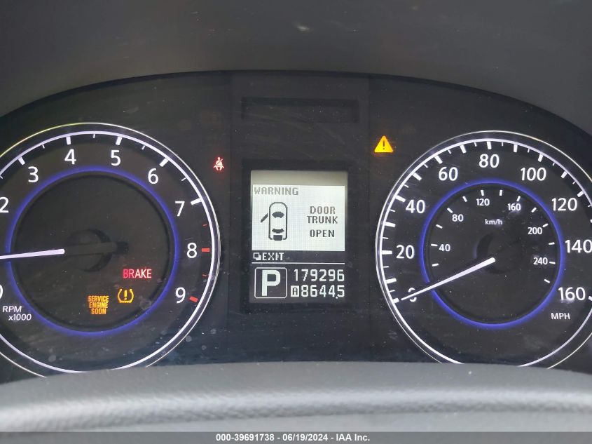 2011 Infiniti G25X VIN: JN1DV6AR2BM651079 Lot: 39691738