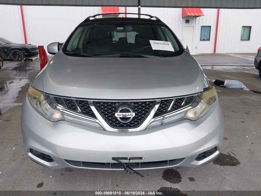 2012 Nissan Murano Sl VIN: JN8AZ1MU5CW100291 Lot: 39691810