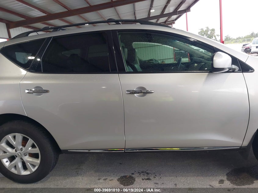 2012 Nissan Murano Sl VIN: JN8AZ1MU5CW100291 Lot: 39691810