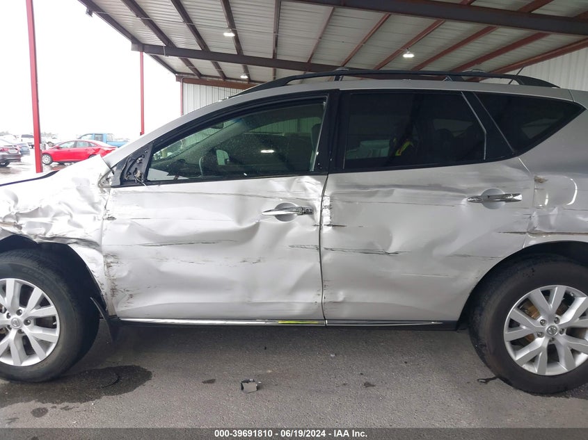 2012 Nissan Murano Sl VIN: JN8AZ1MU5CW100291 Lot: 39691810