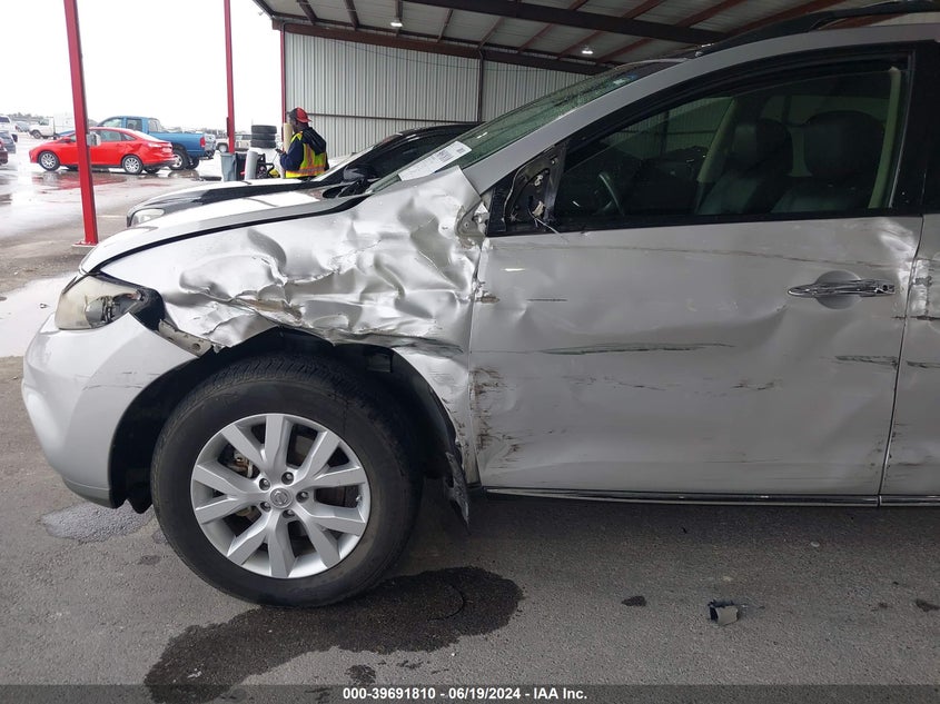 2012 Nissan Murano Sl VIN: JN8AZ1MU5CW100291 Lot: 39691810