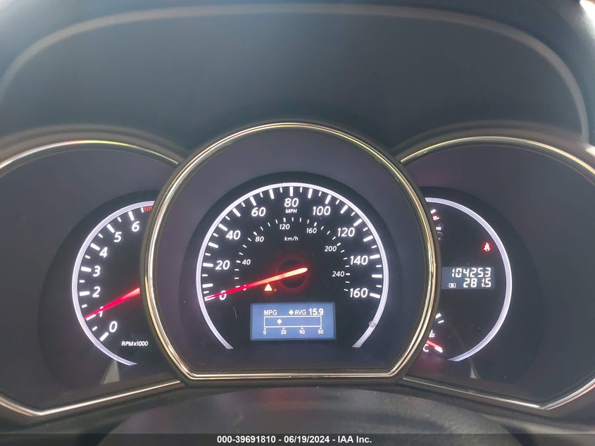 2012 Nissan Murano Sl VIN: JN8AZ1MU5CW100291 Lot: 39691810