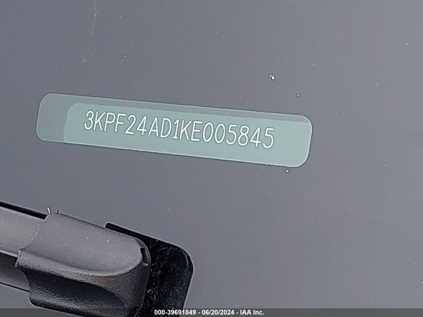 2019 Kia Forte Fe/Lx/Lxs VIN: 3KPF24AD1KE005845 Lot: 39691849