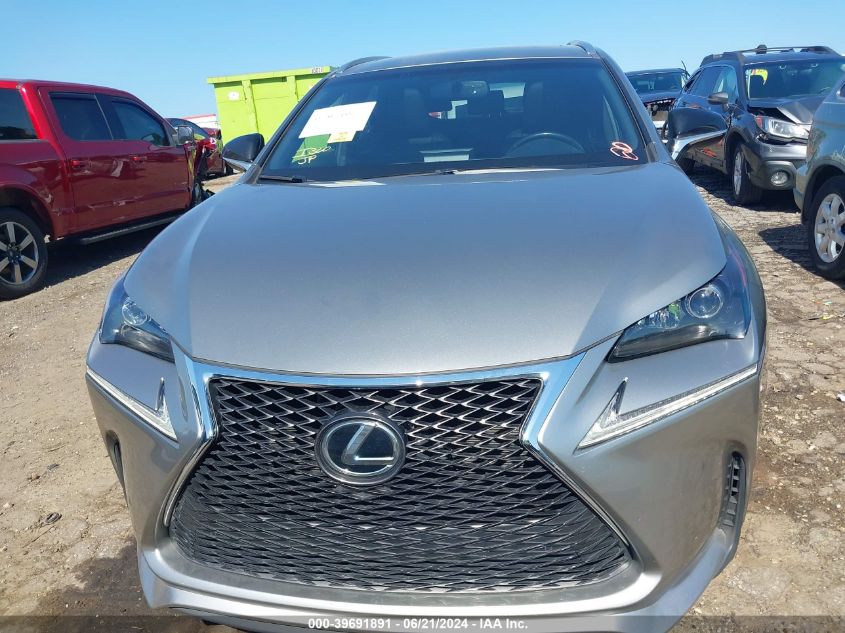 2016 Lexus Nx 200T F Sport VIN: JTJBARBZ2G2085912 Lot: 39691891