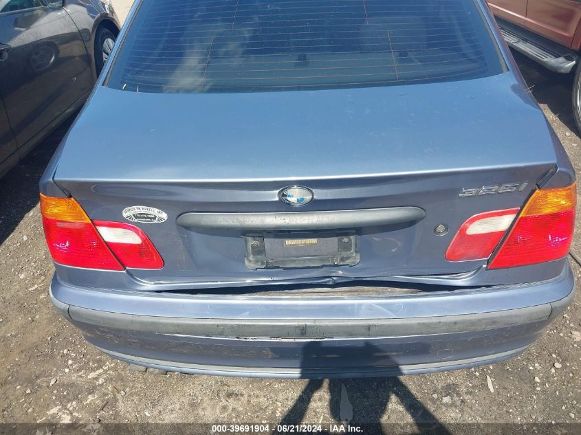 2001 BMW 325I VIN: WBAAN37401NJ14162 Lot: 39691904