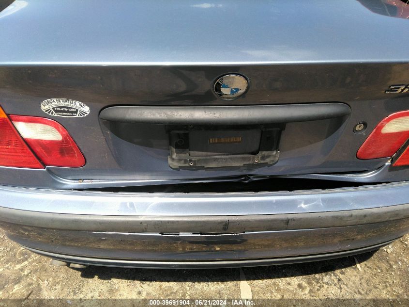 2001 BMW 325I VIN: WBAAN37401NJ14162 Lot: 39691904