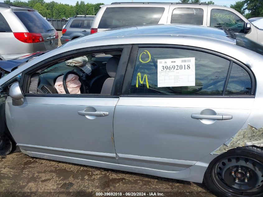 2008 Honda Civic Lx VIN: 1HGFA16538L059457 Lot: 39692018