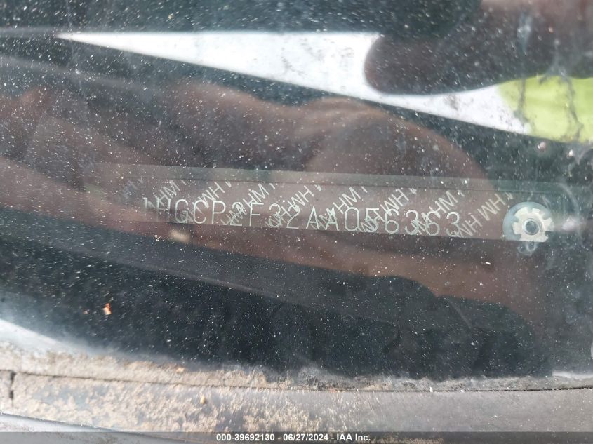 2010 Honda Accord 2.4 Lx VIN: 1HGCP2F32AA056363 Lot: 39692130