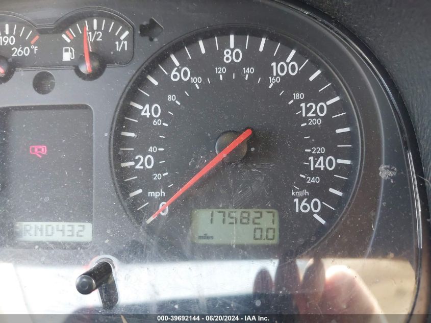 2002 Volkswagen Jetta Gls VIN: WVWSE61J92W242600 Lot: 39692144