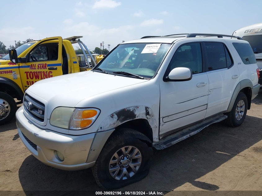 2002 Toyota Sequoia Sr5 V8 VIN: 5TDZT34A72S068718 Lot: 39692196