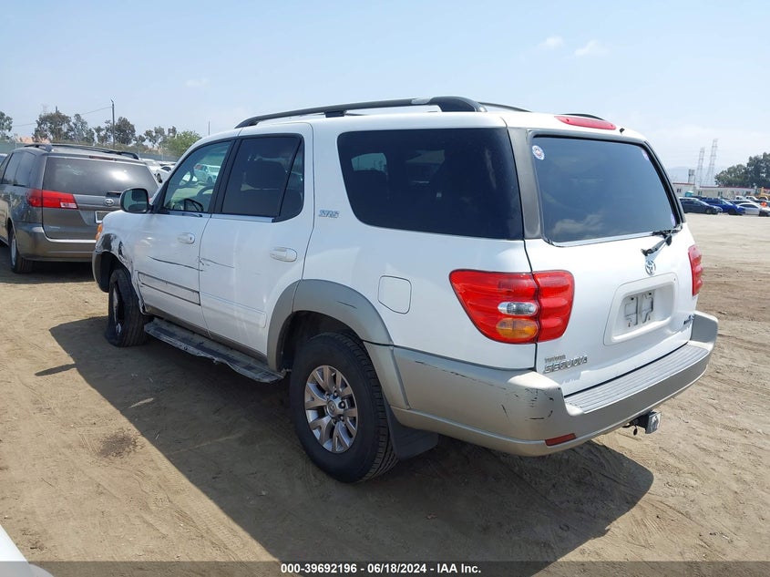 2002 Toyota Sequoia Sr5 V8 VIN: 5TDZT34A72S068718 Lot: 39692196