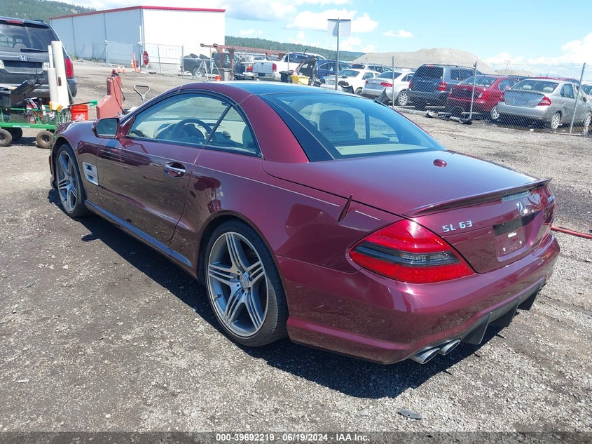 2012 Mercedes-Benz Sl 63 Amg VIN: WDBSK7AA8CF169024 Lot: 39692219