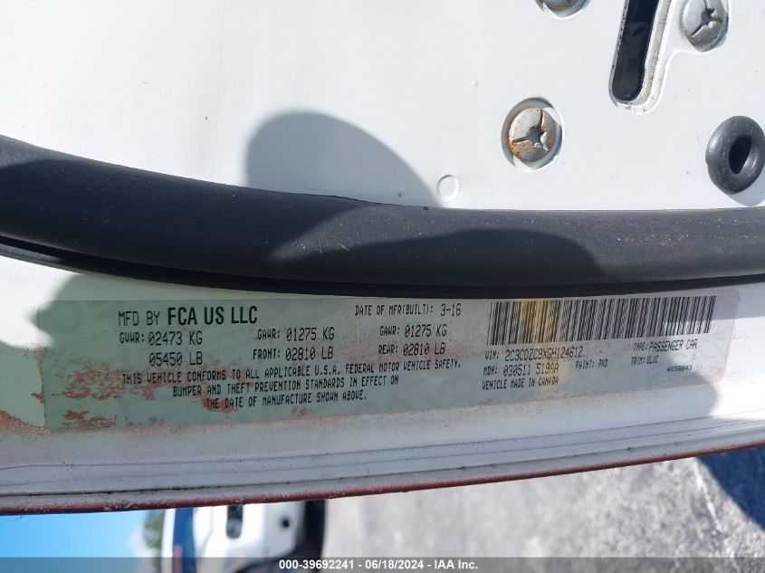 2016 Dodge Challenger Srt Hellcat VIN: 2C3CDZC9XGH124612 Lot: 39692241