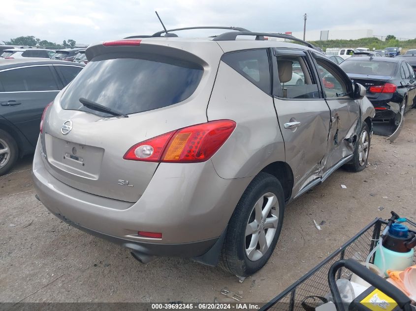 2009 Nissan Murano Sl VIN: JN8AZ18U79W020252 Lot: 39692345