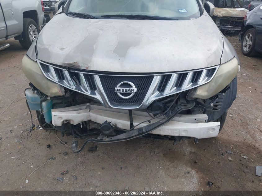 2009 Nissan Murano Sl VIN: JN8AZ18U79W020252 Lot: 39692345