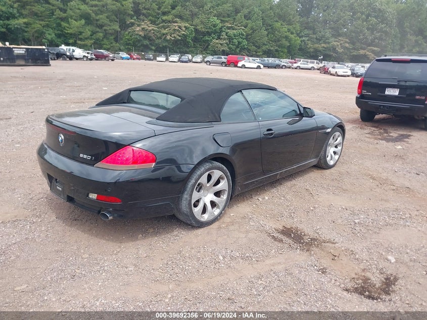 2007 BMW 650 I VIN: WBAEK13507CN83186 Lot: 39692356