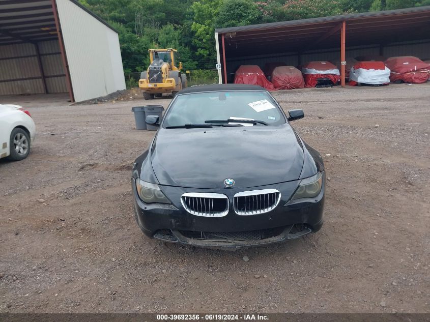 2007 BMW 650 I VIN: WBAEK13507CN83186 Lot: 39692356