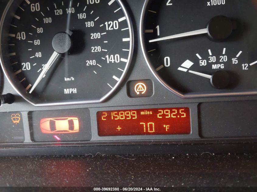 2001 BMW 330I VIN: WBAAV53441JR79547 Lot: 39692380