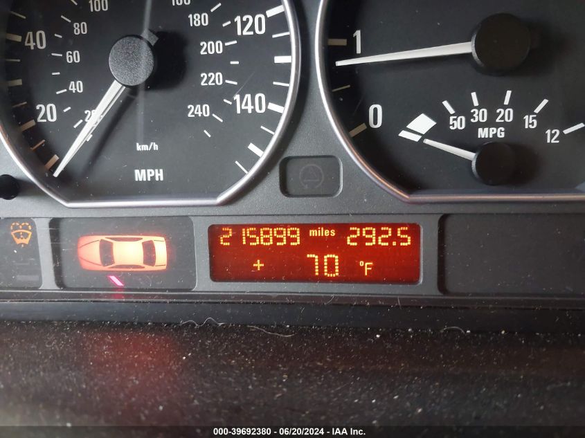 2001 BMW 330I VIN: WBAAV53441JR79547 Lot: 39692380