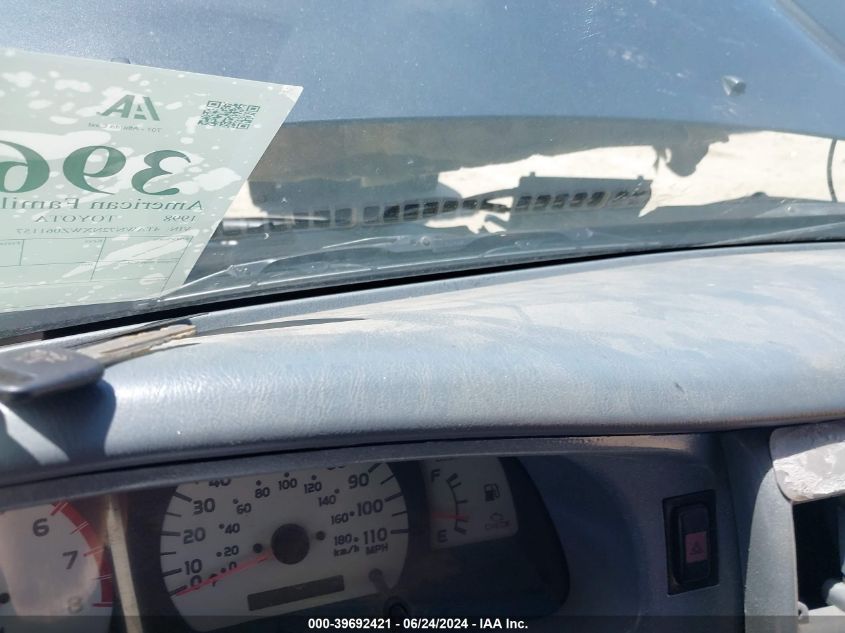 1998 Toyota Tacoma Base V6 VIN: 4TAWN72NXWZ061157 Lot: 39692421