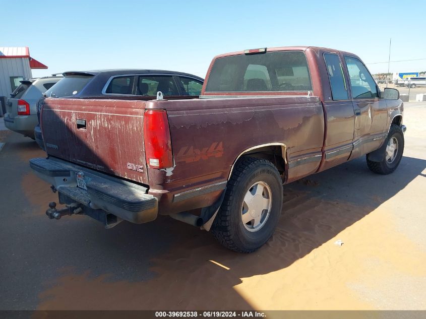 1998 GMC Sierra 1500 Sl Wideside VIN: 1GTEK19M3WE520782 Lot: 39692538