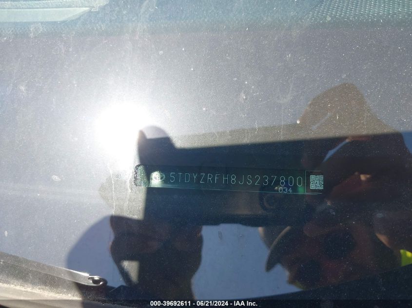 2018 Toyota Highlander Limited VIN: 5TDYZRFH8JS237800 Lot: 39692611