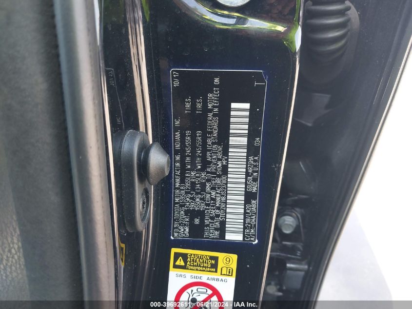 2018 Toyota Highlander Limited VIN: 5TDYZRFH8JS237800 Lot: 39692611