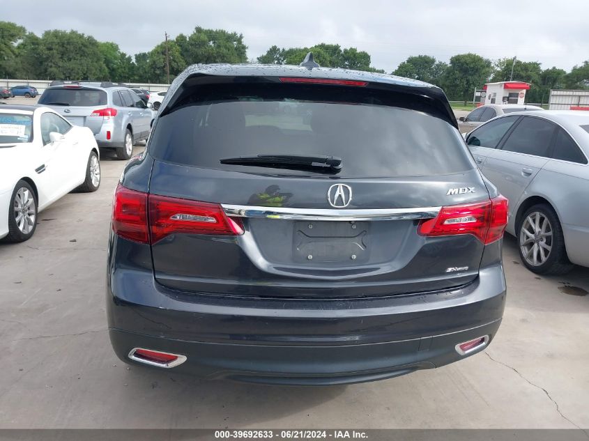 2016 Acura Mdx Technology VIN: 5FRYD4H41GB032259 Lot: 39692633