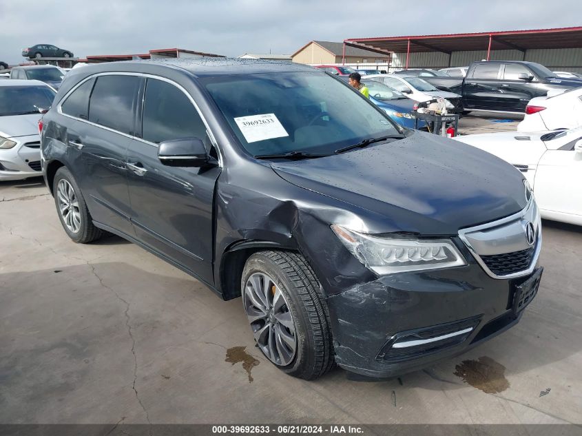 2016 Acura Mdx Technology VIN: 5FRYD4H41GB032259 Lot: 39692633